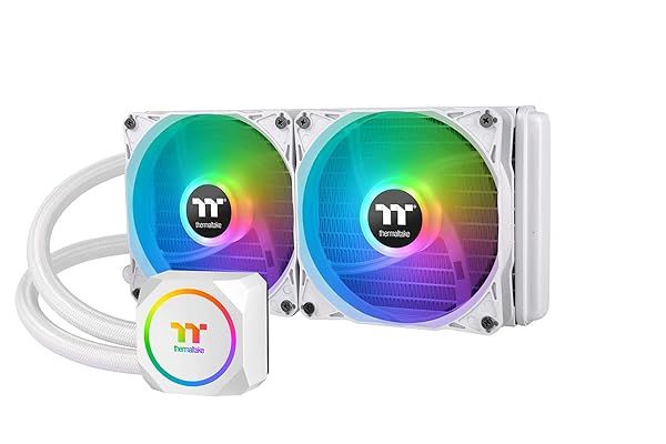 Thermaltake TH240 ARGB Sync Snow Edition: 240mm Water Cooling CPU Cooler with RGB Fan