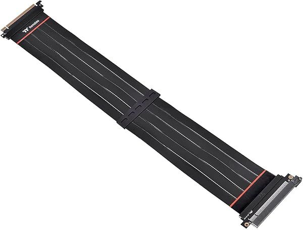 Thermaltake TT Premium PCI-E 4.0 Riser Cable 600mm - High Speed Flexible Extender for Gaming & Mining