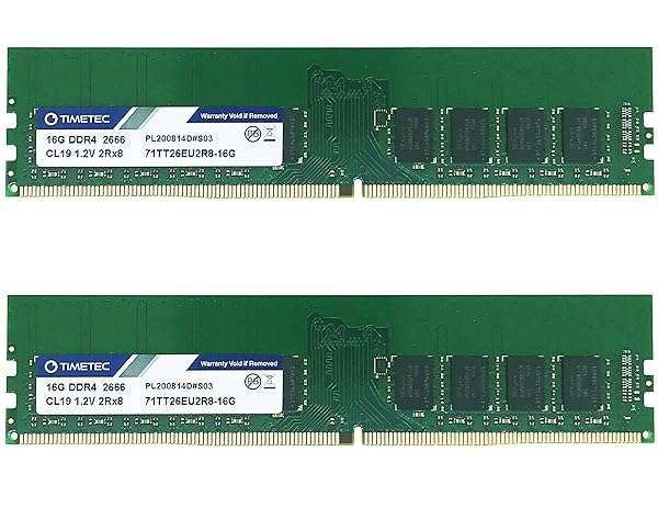Upgrade Your Server with Timetec Hynix 32GB DDR4 2666MHz ECC RAM Kit (2x16GB) - Unbuffered, Dual Rank, 288 Pin UDIMM
