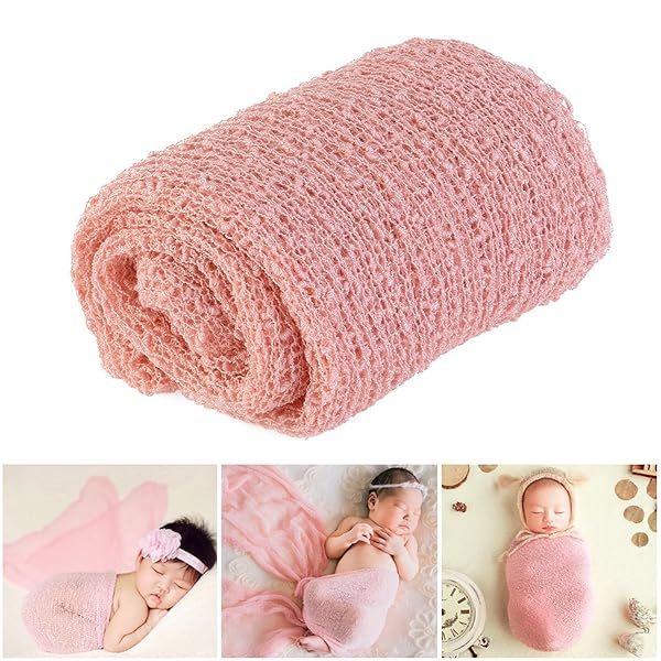 DIY Newborn Baby Photography Wrap - Tinksky Long Ripple Wrap in Snow Tooth Color for Adorable Photo Props
