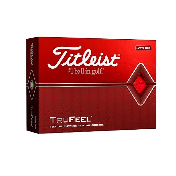 Buy Titleist TruFeel Matte Red Golf Balls - One Dozen for Ultimate Performance