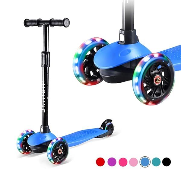 Best Toddler Scooter for Kids 2-5: 3-Wheel Kick Scooter with Adjustable Height & Flashing Wheels - Perfect for Boys & Girls!