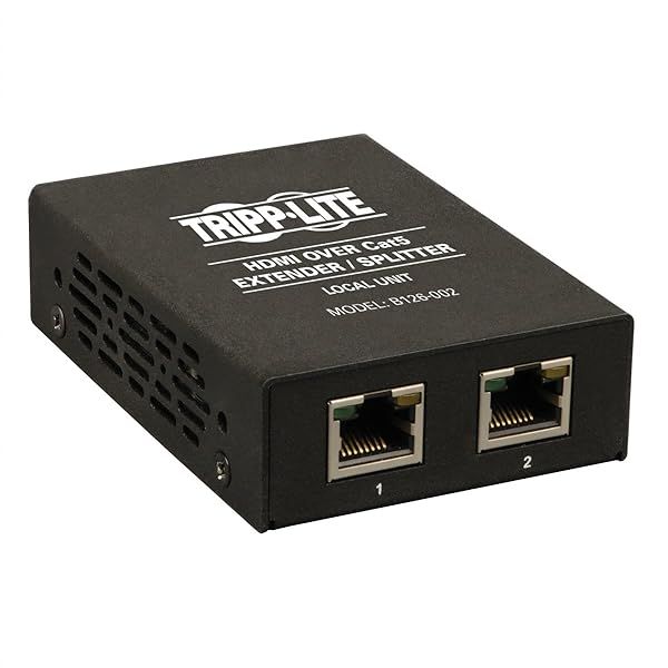Tripp Lite 2-Port HDMI Extender Splitter: Transmit 1080p Video & Audio Over Cat5/Cat6 - B126-002
