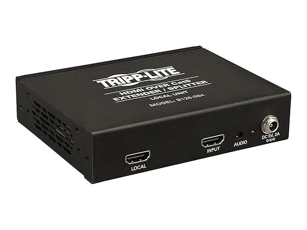 Tripp Lite 4-Port HDMI Extender Splitter: 1080p Video & Audio Over Cat5/Cat6 - B126-004