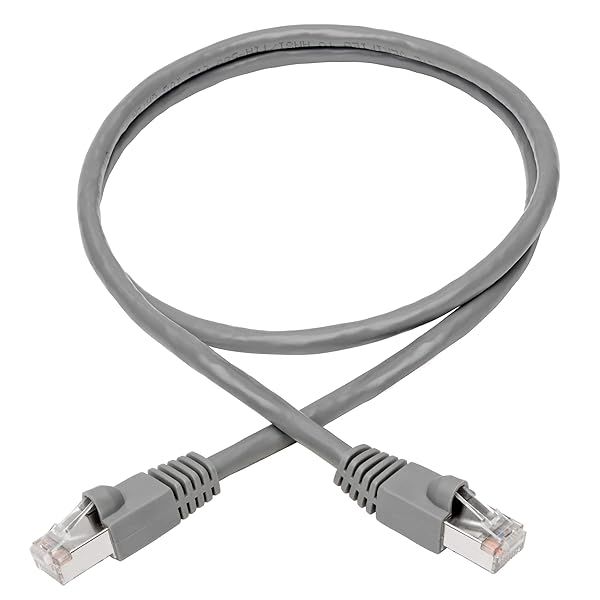 Tripp Lite Cat6a 10G Ethernet Cable 6ft - Snagless STP Network Patch Cable (RJ45) with Warranty - Gray N262-006-GY