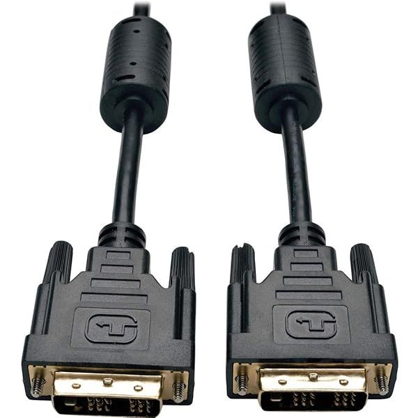 Tripp Lite 50-ft DVI-D Single Link Cable (M/M) - High-Quality Digital TMDS Monitor Cable in White