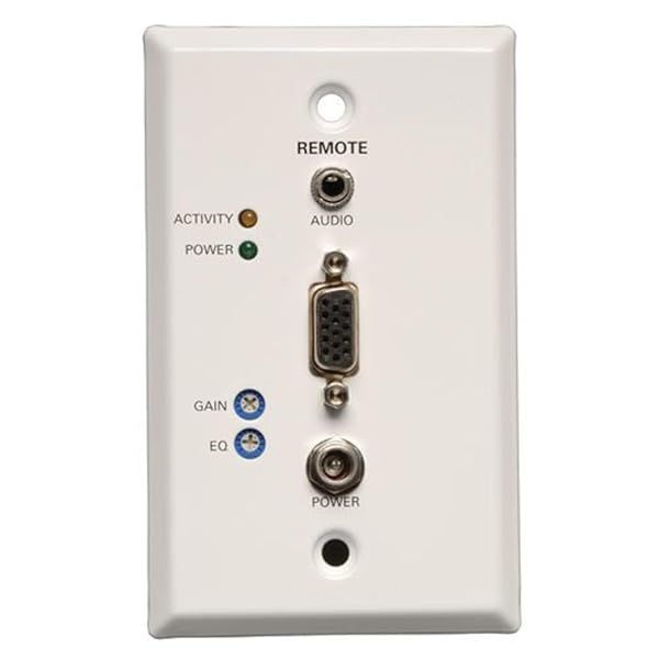 Tripp Lite VGA & Audio Over Cat5/Cat6 Extender Wallplate Receiver 1920x1440 at 60Hz - B132-100A-WP-1
