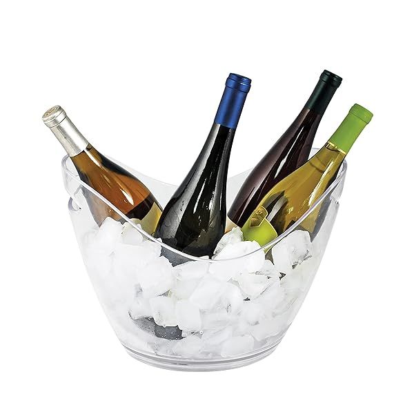 True Chill 2.11 Gallon Acrylic Ice Bucket for Parties - Perfect Wine, Beer & Champagne Beverage Tub