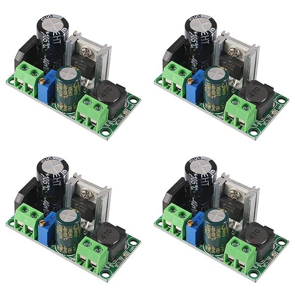 UMLIFE 4PCS AC/DC Buck Converter - Adjustable 2A Voltage Regulator 5-30V to 2.5-35V for Power Supply Modules