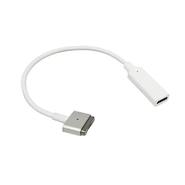 USB C Female to Magnetic 2 T Tip Converter for MacBook Pro & Air (After Late 2012 Models)