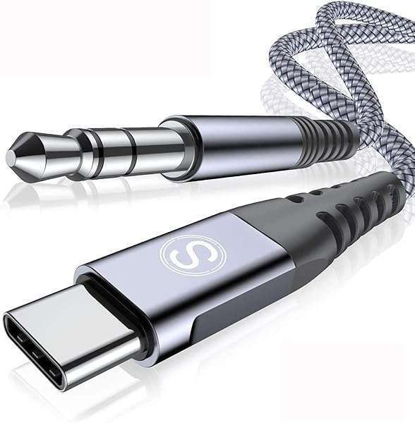 USB Type C to 3.5mm Audio Aux Cable 4ft for iPhone 15 Pro & Samsung Galaxy - Perfect for Car Stereo & MacBook
