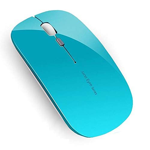 Uciefy Q5 Slim Wireless Mouse: Ultra Thin, Rechargeable, Silent, 2.4G with USB & Type C - Perfect for PC, Laptop, Desktop (Blue)