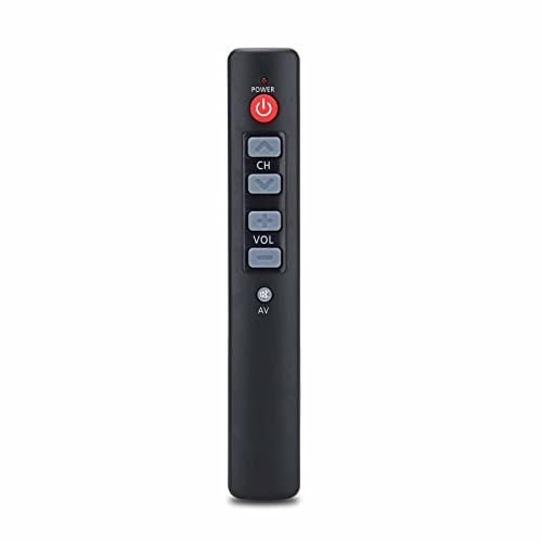 Universal Learning Remote Control with 6 Large Buttons - Smart, Portable & Easy to Use for TV, STB, DVD, HiFi, VCR (Gray)