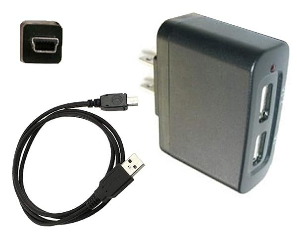 UpBright Dual USB AC/DC Adapter & Cable for Uniden Bearcat BC75XLT Scanner - 5V Power Supply & Charger