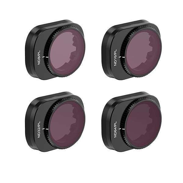 Uvafly Mini 4 Pro ND/PL Filter Set - 4 Pack for DJI Mini 4 Pro Accessories (ND8PL, ND16PL, ND32PL, ND64PL) - Lightweight Plastic