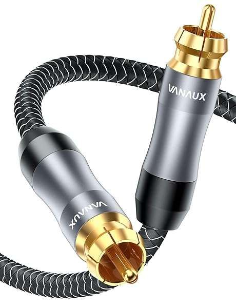 VANAUX 6.6ft Subwoofer Cable - Digital Coaxial RCA to RCA for Home Theater & Soundbar