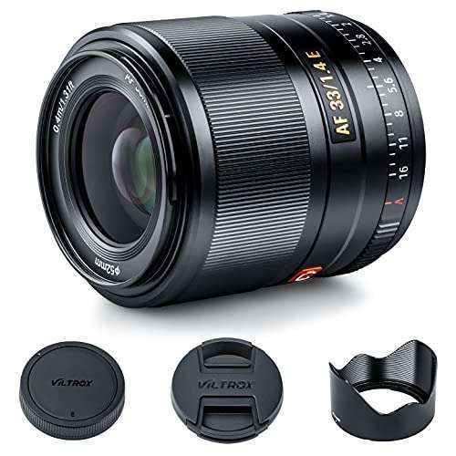VILTROX 33mm F1.4 Auto Focus Prime Lens for Sony E-Mount Cameras: A6500, A6400, A7 Series & More
