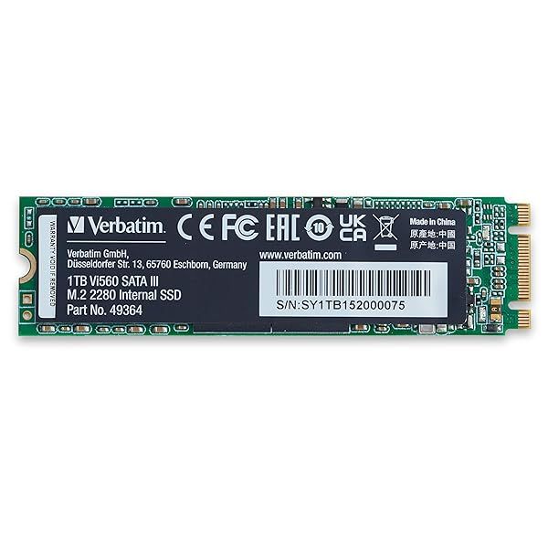 Verbatim 1TB SSD Vi560 M.2 2280 - High-Speed 3D NAND SATA III Internal Solid State Drive