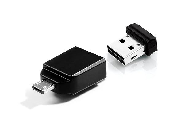 Verbatim 32GB Nano USB Flash Drive with OTG Micro Adapter - Compact & Versatile Storage Solution