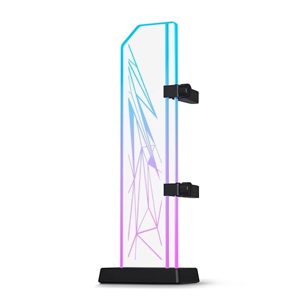 Vetroo V2 ARGB GPU Support Bracket: Adjustable, Edge-Lit Tempered Glass Holder for Easy Installation