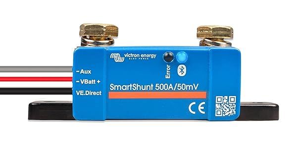 Victron Energy SmartShunt IP65 Bluetooth Battery Monitor - 6.5V-70V, 500A | Accurate Power Management