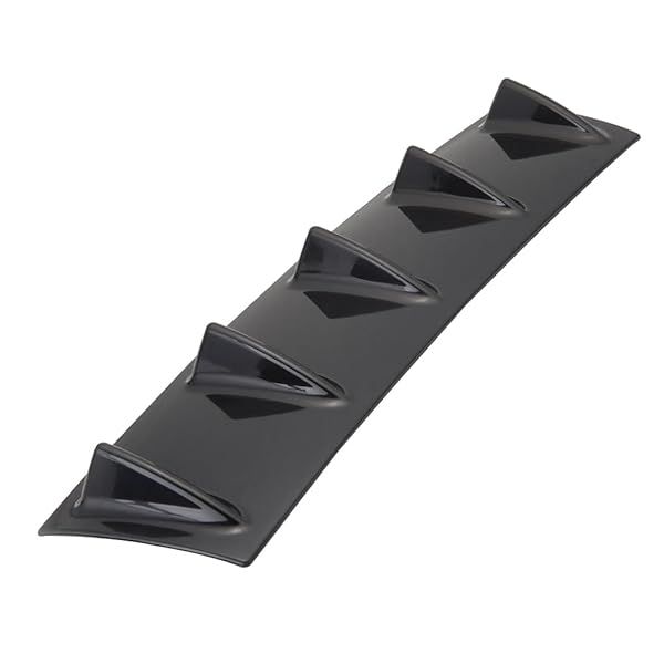 Vosarea Universal Rear Bumper Diffuser Kit - 5 Shark Fin Chassis Deflector for Car Styling (23x6 inches)