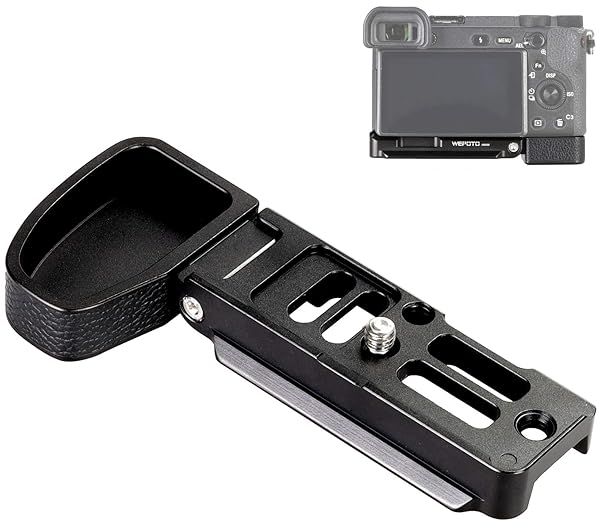 WEPOTO A6500 Grip Quick Mounting Plate: Enhance Traction & Protect Your Sony A6500 from Abrasion