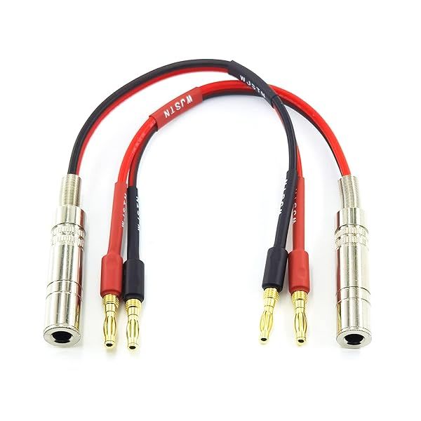 WJSTN 1/4 TS to Banana Plug Speaker Cable 6.35 mm 1/4