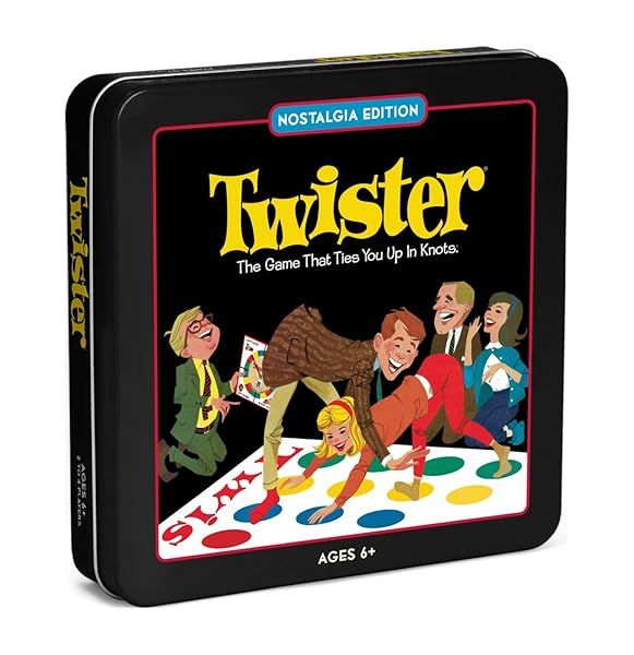 WS Game Company Twister Nostalgia Edition: Collectible Tin for Fun Family Game Nights