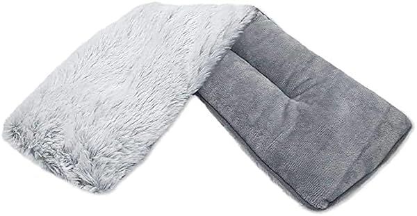 Warmies Marshmallow Gray Neck Wrap: Microwavable & Freezable Lavender Therapy for Pain Relief