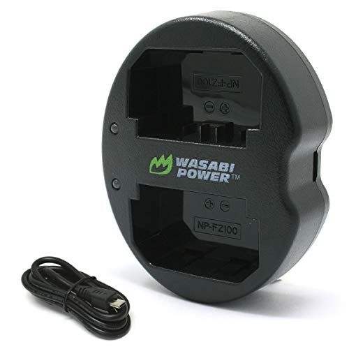 Wasabi Power Battery Charger for Sony NP-FZ100: Compatible with FX3, a1, a9, a7 Series & More