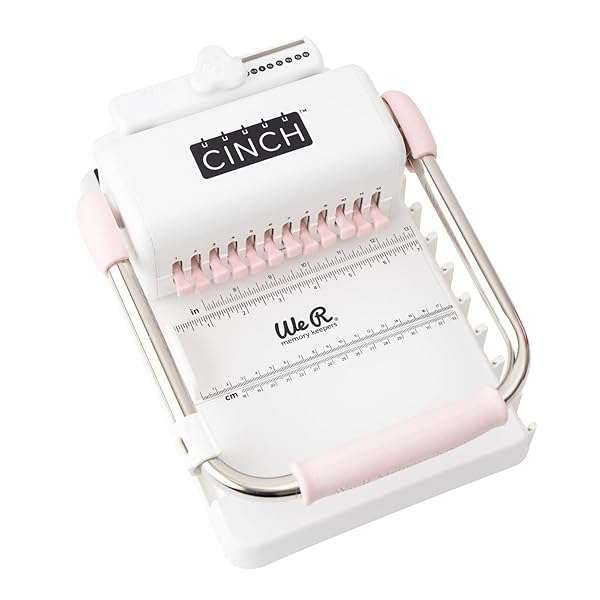 Create Professional Books with We R Memory Keepers Cinch Binding Machine 2 - Easy Use, Pink/White, Compatible with Wire & Spiral Coils