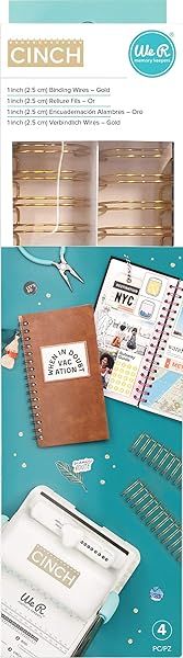 Buy We R Memory Keepers Cinch Book Binding Wire 1-Inch Gold (2 Pack) - Perfect for DIY Projects!