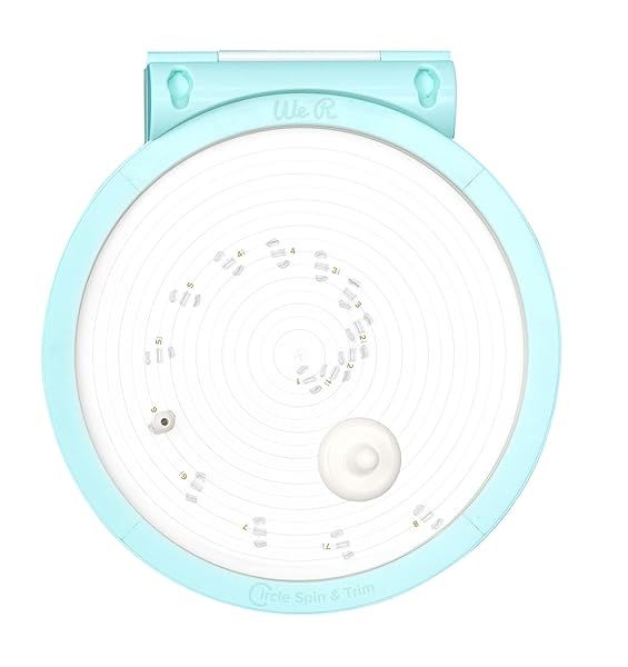We R Memory Keepers Circle Spin & Trim Tool, Includes Circle Maker Tool & Two Replacement Blades, Rotates 360 Degrees,1 Inch to 8 Inch Circles