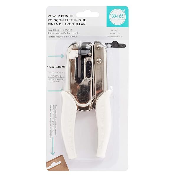 Euro Hook Paper Punch by We R Memory Keepers: Versatile 1.5 Inch Reach for Scrapbooking, Card Making & More