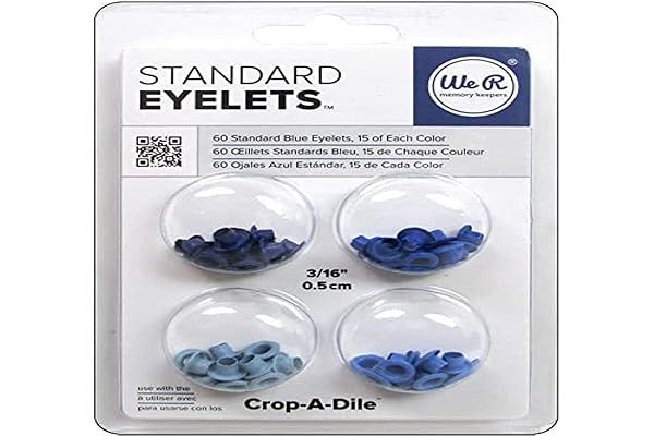 Buy We R Memory Keepers Blue Eyelets - 60 Pack Standard Size for Crafting | Fast Shipping!