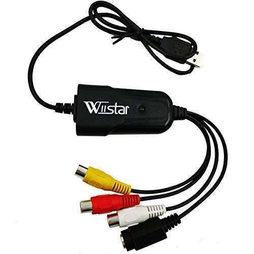 Wiistar USB 2.0 Video Capture Card - VHS to DVD Converter for Windows 10/8/7/XP | Easycap Driver Free