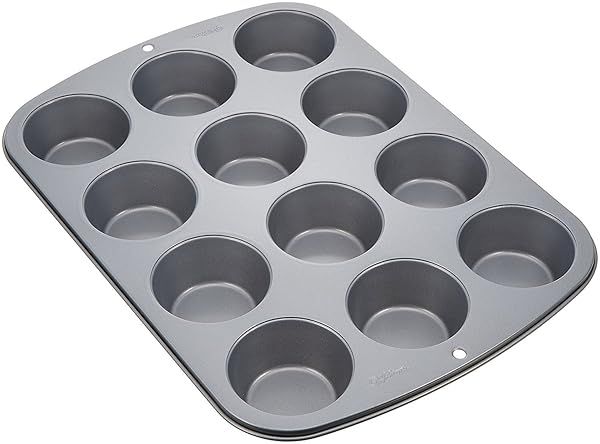 Wilton Recipe Right 12-Cup Non-Stick Muffin Pan: Perfect for Fluffy Muffins & Easy Baking