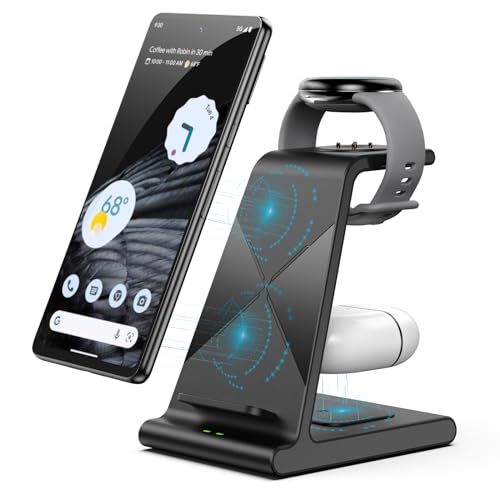 Fast Wireless Charger for Google Pixel Watch 2, Fitbit Versa, Pixel 8 Pro, Galaxy S24 Ultra & Pixel Buds Pro