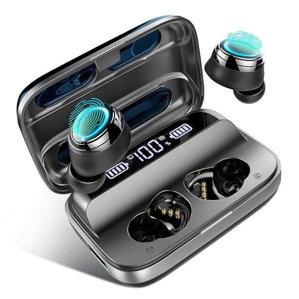 Top Wireless Earbuds: Bluetooth 5.1, 140H Playtime, Noise Cancelling, IP7 Waterproof - Perfect for Sports!