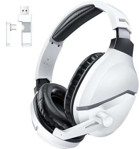 WolfLawS Wireless Gaming Headset: Noise-Canceling Mic for PS5, PC, PS4 - 2.4G/Bluetooth, USB & Type-C, Wired Mode for Gamecube