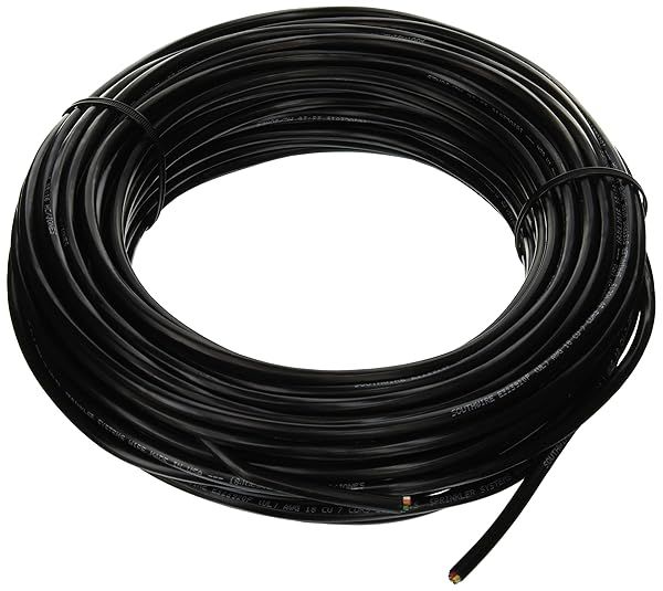 Buy Woods Southwire 49273643 100' 18/7 Multi-Conductor Sprinkler Wire - Durable Outdoor Black Cable