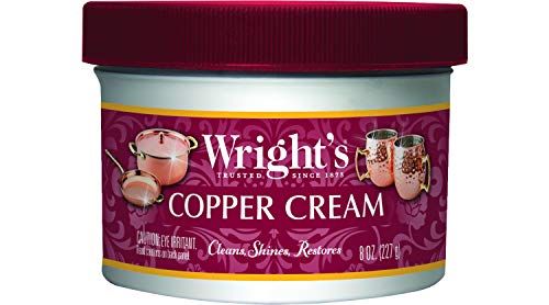 Wright's Copper & Brass Cream Cleaner - 8oz | Gentle Tarnish Removal Without Scratching
