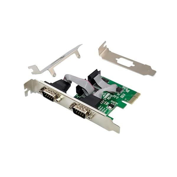 X-MEDIA XM-PEX-2S PCI-E Dual DB9 Serial Adapter Card - WCH382L Chipset for RS232 Ports