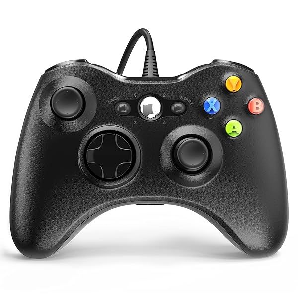 YAEYE Wired Xbox 360 Controller with Dual-Vibration Turbo for PC & Xbox 360/360 Slim - Ultimate Gaming Experience