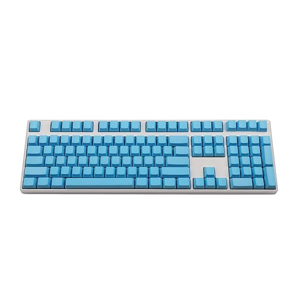 YMDK Blank Thick PBT 108 ANSI Keycaps for MX Switches - Dark Blue OEM Profile for Mechanical Keyboards