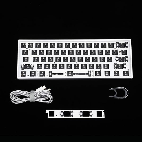 YMDK GH60 GK61 RGB Hot Swap Mechanical Keyboard DIY Kit - CNC Aluminum & Plastic Case Options