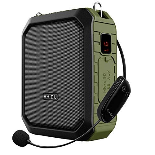 Voice Amplifier with Wireless Headset Mic - 18W Portable PA System, Bluetooth 4.2, Waterproof for Teachers & Outdoor Use