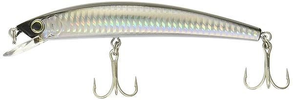 Yo-Zuri R1125-C4 Crystal Minnow Lure: Silver Black 130mm Floating Diver for Ultimate Fishing Success