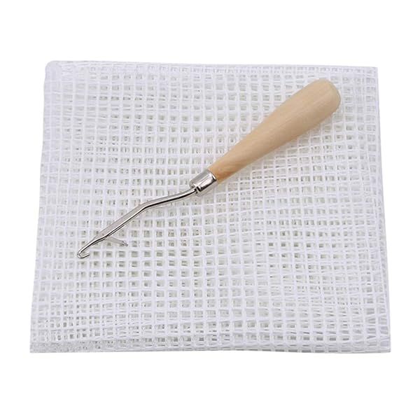 Yushen 39.4x59 Inch Rug Hooking Mesh Canvas Kit with Latch Hook Tool - Perfect for DIY Tapestry Projects